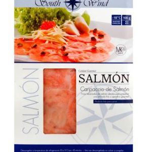 Carpaccio de salmón sobre x 100 grs