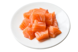 Salmón fresco para poke x 250 grs.