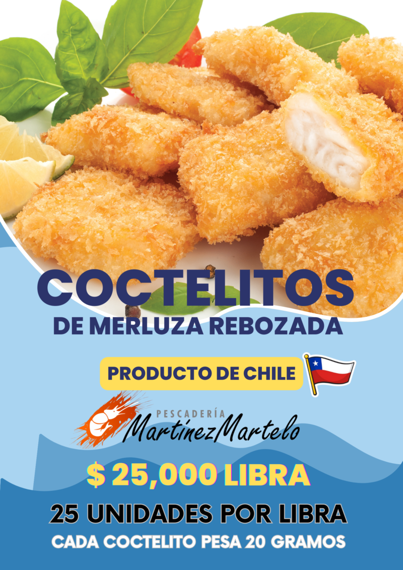 Coctelitos rebozados de merluza chilena