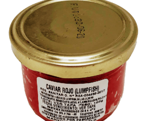 Caviar rojo lumpfish frasco x 100 grs