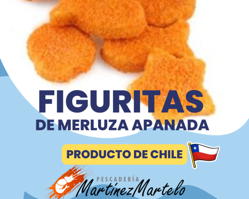 Figuritas marinas apanadas de merluza chilena