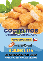 Coctelitos rebozados de merluza chilena