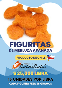 Figuritas marinas apanadas de merluza chilena